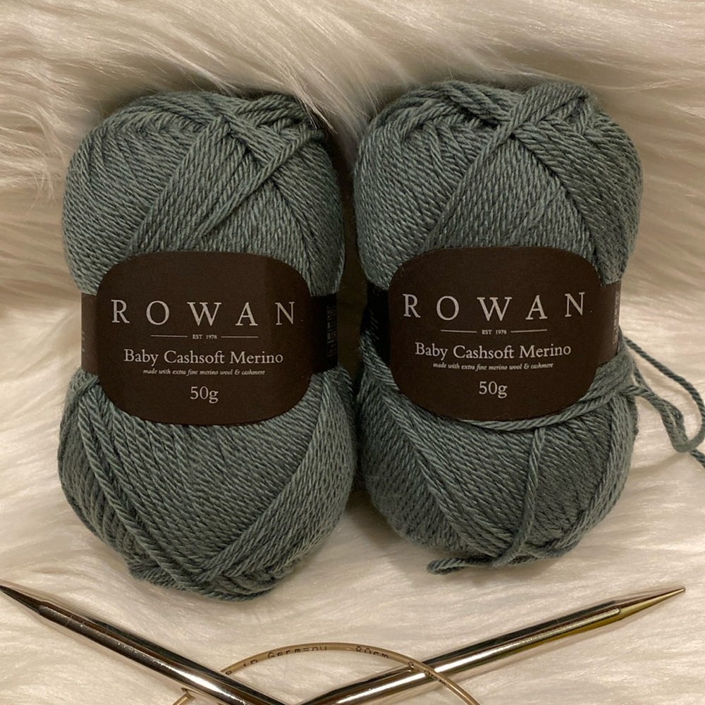 2-skeins, Rowan Baby Cashsoft Merino Yarn #125 Cecily, NWTags @ all same dye lot